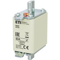 Wkładka bezpiecznikowa (topikowa) NH00 63A gF 400V szybka | 004119100 Eti