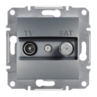 Gniazdo antenowe TV-SAT końcowe (1dB) bez ramki stal, Asfora | EPH3400162 Schneider Electric