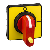 Uchwyty i płyty czołowe dla rozłączników 45x45 czerwono/żółty | KCC1YZ Schneider Electric