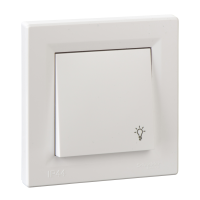 Przycisk światło z ramką 10AX250V zaciski bezgwintowe biały, Asfora | EPH0900221 Schneider Electric