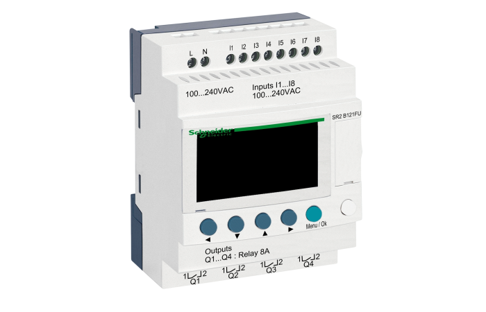 Przekaźnik programowalny 100-240VAC 8we 4wy Zelio Logic | SR2B121FU Schneider Electric