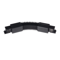 Łącznik prosty elastyczny 3-F TEAR N CON-I FLEX B kolor czarny PZH | 33253 Kanlux