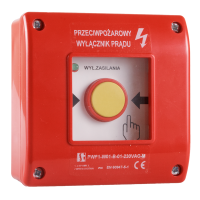 Przycisk przeciwpożarowy n/t 1Z 1R czerwony bez młoteczka 230V PWP1-W01-B-21-2LED7 | PWP1-W01-B-21-2LED7\. Spamel