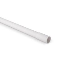 Rura elektroinstalacyjna sztywna z kielichem PVC RL-M 37 320N samogasnąca, biała (2m/10szt) | 12748 TT Plast