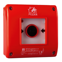 Ręczny ostrzegacz pożarowy OP1, 2NO, LED, 230VAC, z młoteczkiem | OP1-W01-A\20-230-M Spamel