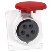 Gniazdo przemysłowe kątowe 3P+N+E 16A 380-415VAC IP44, Pratika | PKF16F435 Schneider Electric