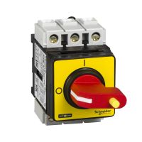 Rozłącznik 25A, montowany z tyłu obudowy, czerwony, TeSys Vario  | VVE0 Schneider Electric