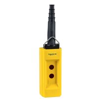 Kaseta sterownicza pusta, dowolnie konfigurowalna, z 2 otworami, żółta Harmony XAC | XACB02 Schneider Electric