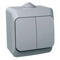 Łącznik n/t świecznikowy IP44 jasno szary, Cedar plus | WDE000650 Schneider Electric
