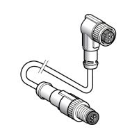 Konektory okablowane kątowe, proste męskie/żeńskie, M12, 5 pinów, kabel 1m | XZCR1512064D1 Telemecanique Sensors