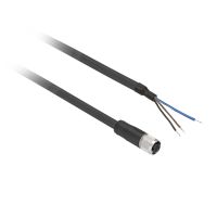 Złącze żeńskie M8 proste 3-pinowe kabel 2m PUR | XZCP0566L2 Telemecanique Sensors