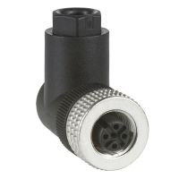 Złącze wtykowe żeńskie M12 kątowe 4-pinowe | XZCC12FCM40B Telemecanique Sensors