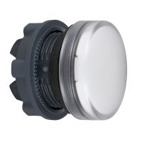 Główka lampki sygnalizacyjnej Fi-22mm biała żarówka BA9s plastikowa typowa Harmony XB5 | ZB5AV01 Schneider Electric