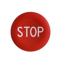 Wkładka do przycisku "STOP" Fi-22mm, czerwona, Harmony XB4 | ZBA434 Schneider Electric