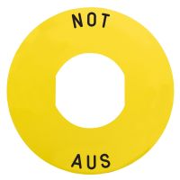 Etykieta do e-stop "NOT-AUS" o60, Harmony XB4 | ZBY9260 Schneider Electric