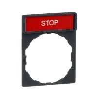 Ramka 30x40mm do mocowania etykiet 8x27mm STOP | ZBY2304 Schneider Electric