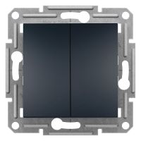 Łącznik schodowy podwójny bez ramki grafit, Asfora | EPH0600371 Schneider Electric