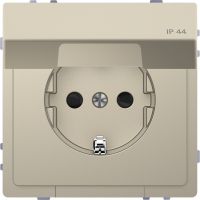 Gniazdko elektryczne SCHUKO w. hng.lid, IP44, zamknięty., screwl. term., sahara, System Design | MTN2314-6033 Schneider Electric