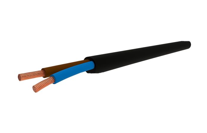 Przewód mieszkaniowy H03VVH2-F (OMYP) 2x0,5 300/300V czarny KRĄŻEK | 5901259804546 Ełktrim
