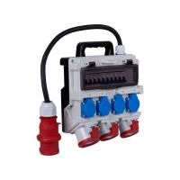 Rozdzielnica budowlana  z gniazdami Schucko TR-S SKH 32A 2x16A 4x230V z zabezpieczeniami | DV-1420-F Doktorvolt