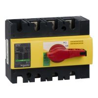 Rozłącznik izolacyjny 3P 100A dzwignia żółto-czerwona INS100 | 28924 Schneider Electric