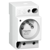 Gniazdo modułowe iPC-2P+E-16A-250VAC-NFC15100-francuski standard ze wskaźnikiem napięcia, Acti 9 | A9A15307 Schneider Electric
