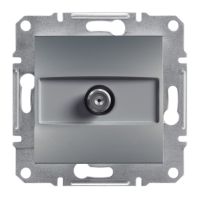 Gniazdo antenowe SAT końcowe bez ramki, stal, Asfora | EPH3700162 Schneider Electric