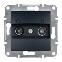Gniazdo R-TV końcowe bez ramki, antracyt Asfora | EPH3300171 Schneider Electric
