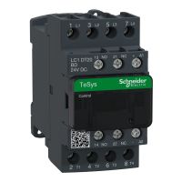 Stycznik mocy TeSys D 20A 4P 4KW 24V DC 1NO 1NC AC-1 zaciski skrzynkowe | LC1DT20BD Schneider Electric