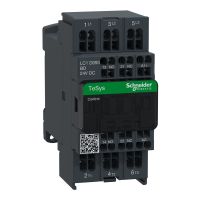 Stycznik mocy TeSys D 9A 3P 4KW 24V DC 1NO 1NC AC-3 zaciski sprężynowe | LC1D093BD Schneider Electric