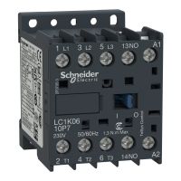 Stycznik mocy TeSys K 6A 3P 2,2KW 24V AC 1NO AC-3 zaciski śrubowe | LC1K0610B7 Schneider Electric