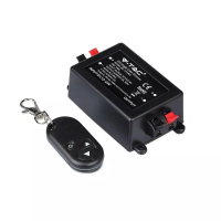 Sterownik ściemniacz taśm LED jednokolorowych RF radiowy V-TAC 12V/96W 24V/192W 8A VT-4083 | 3800230622198 LED EUROPE