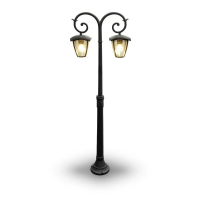 Latarnia ogrodowa V-TAC 2XE27 1410mm IP44 czarny VT-738 | 3800157612647 LED EUROPE
