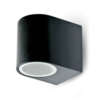 Kinkiet ścienny V-TAC GU10 aluminium okrągły czarny W dół IP44 VT-7651 | 3800157617673 LED EUROPE