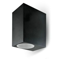 Kinkiet ścienny V-TAC GU10 aluminium kwadrat czarny góra dół IP44 VT-7652 | 3800157617703 LED EUROPE