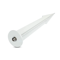 Szpilka mocowanie wbijane dogruntowe uniwersalne białe D60 H265 V-TAC VT-854 | 3800157630504 LED EUROPE