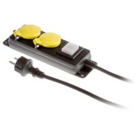 Przedłużacz warsztatowy 2x230V IP44 H05RR-F 3G1,5 3m PS-270WS/44/1,5/3 | W-99483 Plastrol