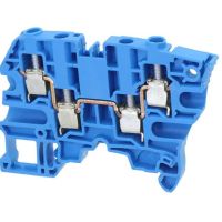 Złącze przelotowe z zac.śrubowymi 0,2-6mm2, 4-podłączenia, Sz:6mm, niebieski | 1SNK506022R0000 TE Connectivity Solutions