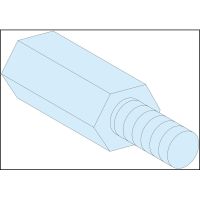 Przekładki sześciokątne M6 4 sztuk 55mm PrismaSet | LVS03197 Schneider Electric