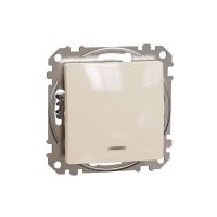 Łącznik 1-biegunowy z podświetleniem, beżowy, Sedna Design & Elements | SDD112101L Schneider Electric