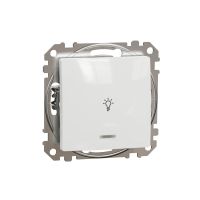 Przycisk 1-biegunowy "światło" z podświetleniem, biały, Sedna Design & Elements | SDD111132L Schneider Electric