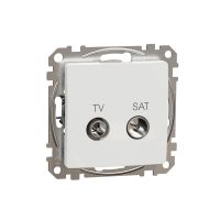 Gniazdo TV/SAT przelotowe (10dB), białe, Sedna Design & Elements | SDD111478S Schneider Electric