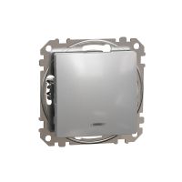 Łącznik krzyżowy z podświetleniem, srebrne aluminium, Sedna Design & Elements | SDD113107L Schneider Electric
