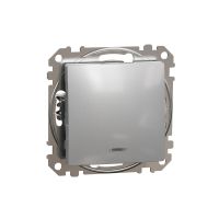 Łącznik schodowy z podświetleniem 16AX, srebrne aluminium, Sedna Design & Elements | SDD113166L Schneider Electric
