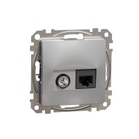 Gniazdo komputerowe-TV (kat. 6 UTP), srebrne aluminium, Sedna Design & Elements | SDD113469T Schneider Electric