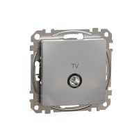 Gniazdo TV przelotowe (7dB), srebrne aluminium, Sedna Design & Elements | SDD113474 Schneider Electric