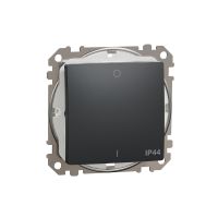 Łącznik 2-biegunowy IP44, czarny antracyt, Sedna Design & Elements | SDD214102 Schneider Electric