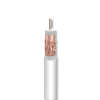 Kabel koncentryczny T-100 plus 1,13/4,8/6,6mm biały PVC Eca /250m/ KRĄŻEK | 214104 Televes