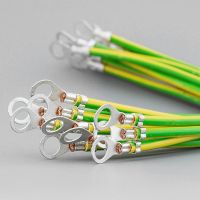 Przewód uziemiający miedziany 6mm2  żółto/zielony o dł. 220mm M6/M8 ECFA220 (10szt)  | ECFA220 Eldon