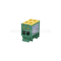 Złączka 2-torowa Al/Cu, ZJUN-2x16/PE do przewodów 16mm² 1000V żółto-zielona(14szt) | R34RR-07020001943 Ergom